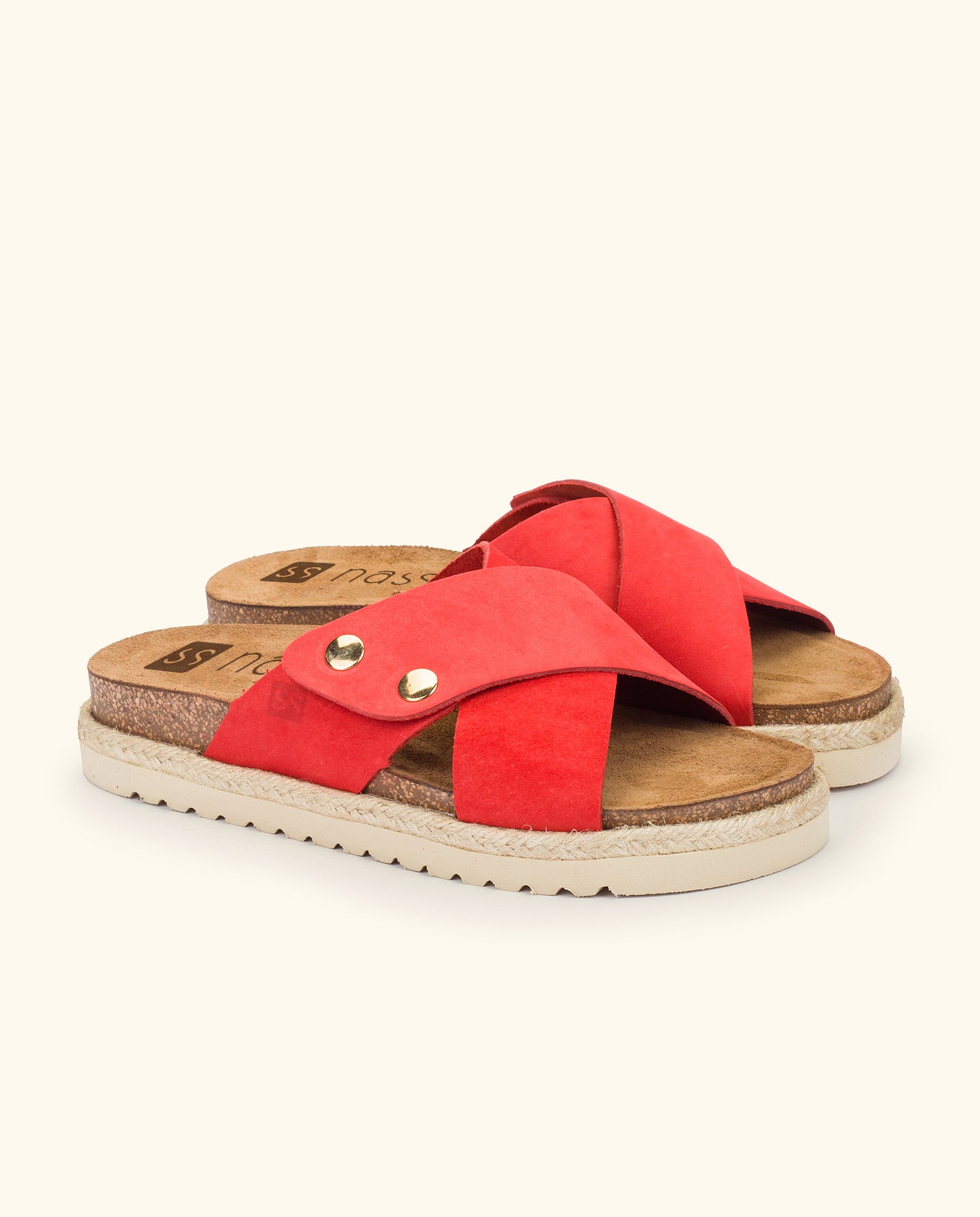 Flat sandal INCA-120 red