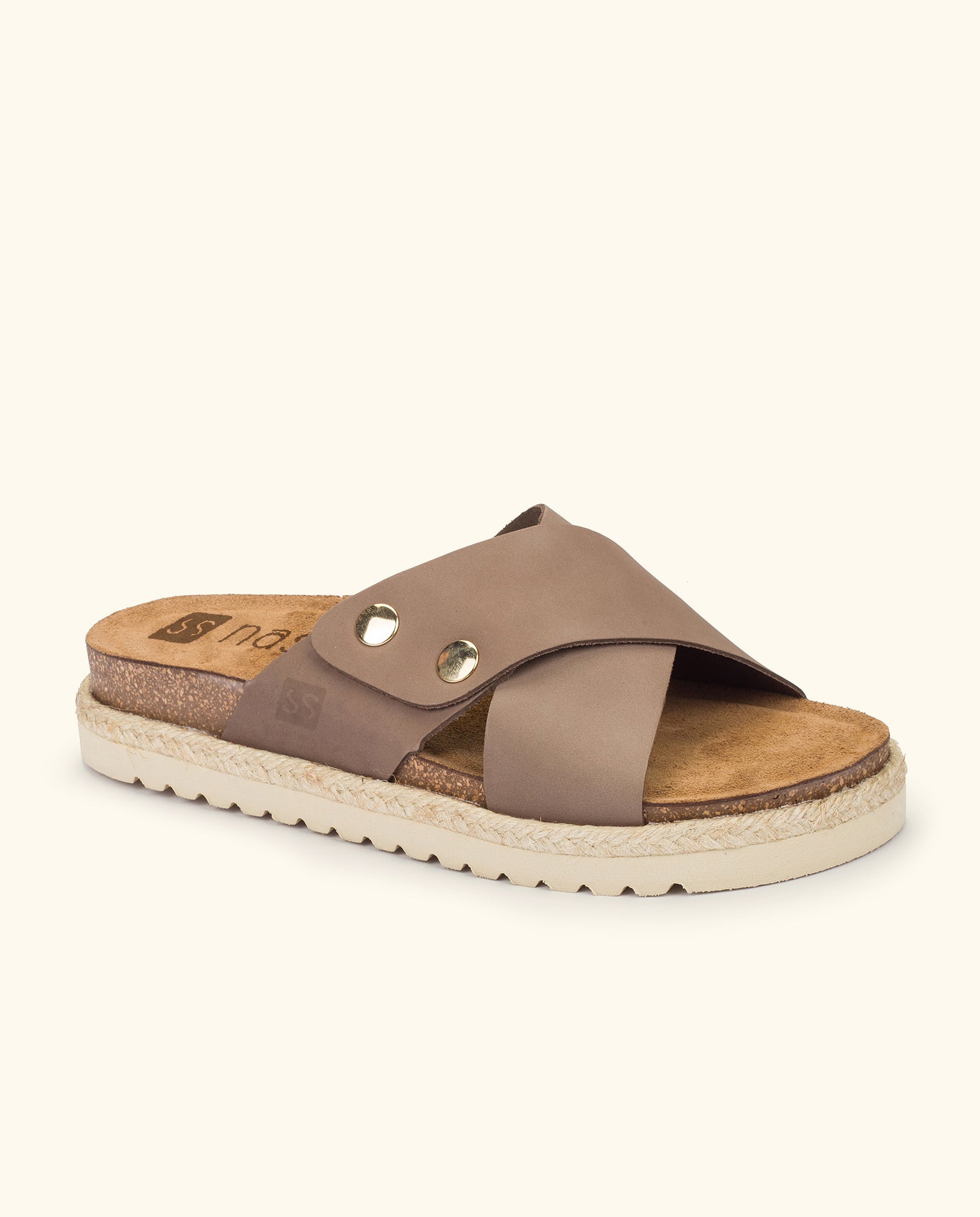 Flat sandal INCA-120 brown