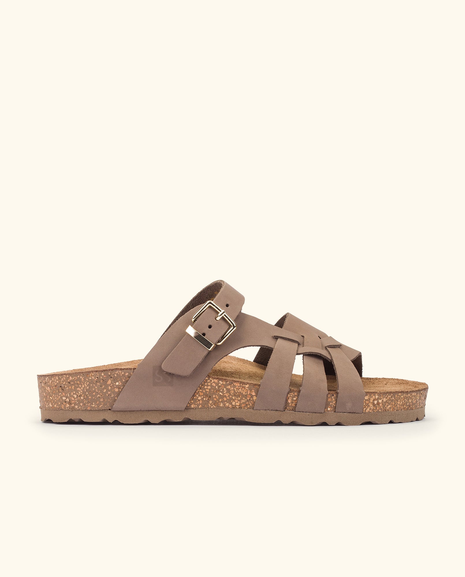 Flat sandal JERBA-090 brown