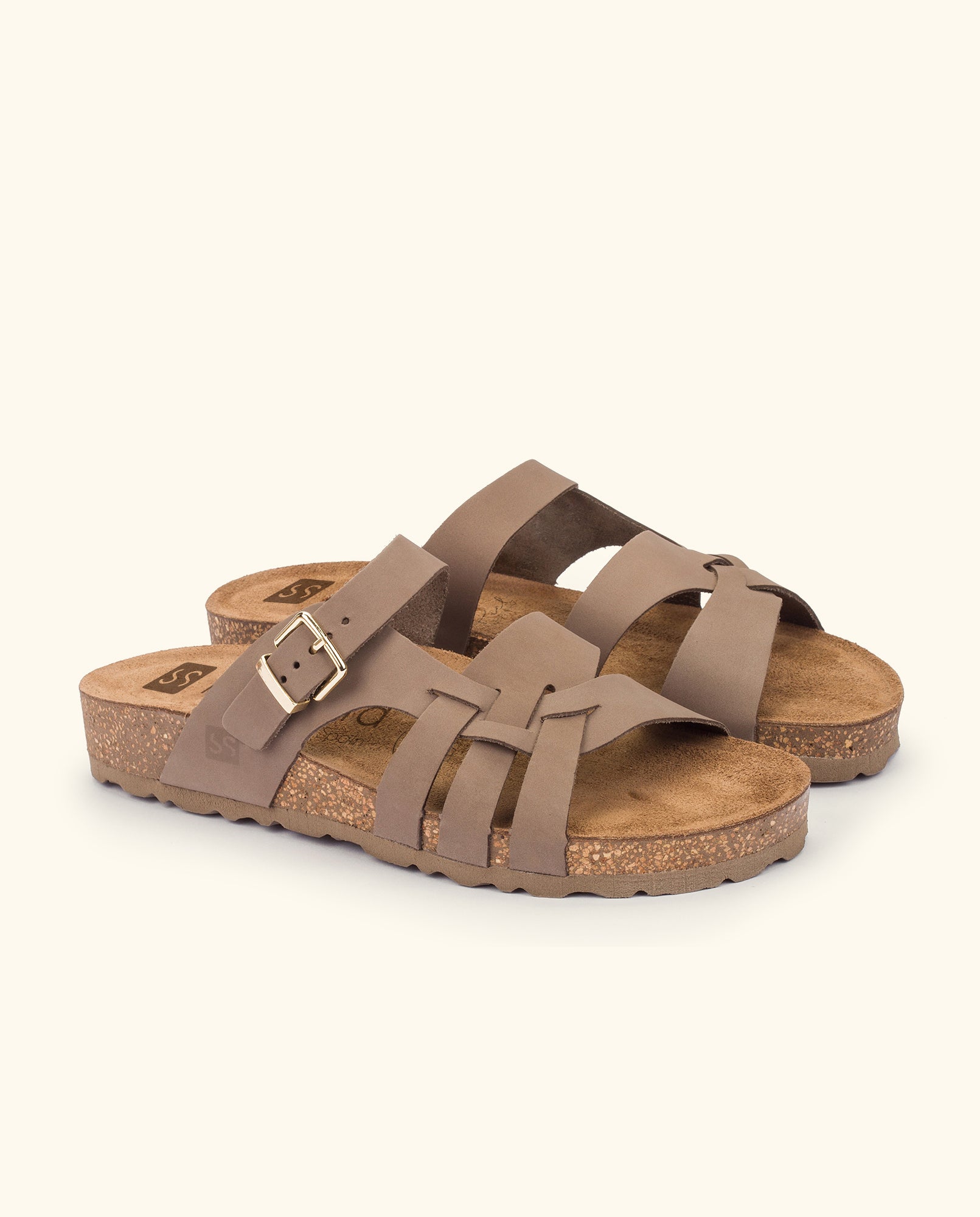 Flat sandal JERBA-090 brown