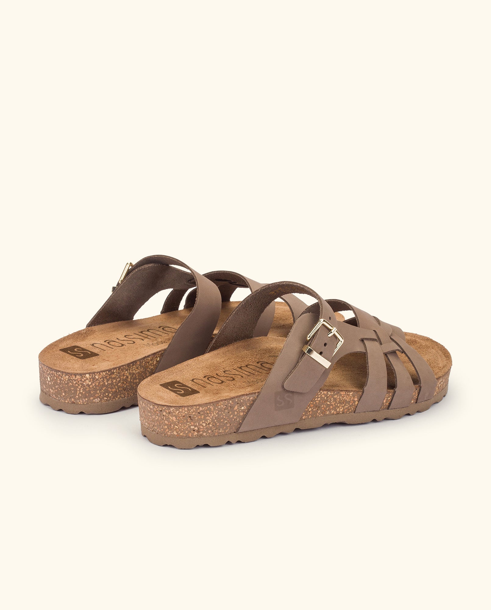 Flat sandal JERBA-090 brown