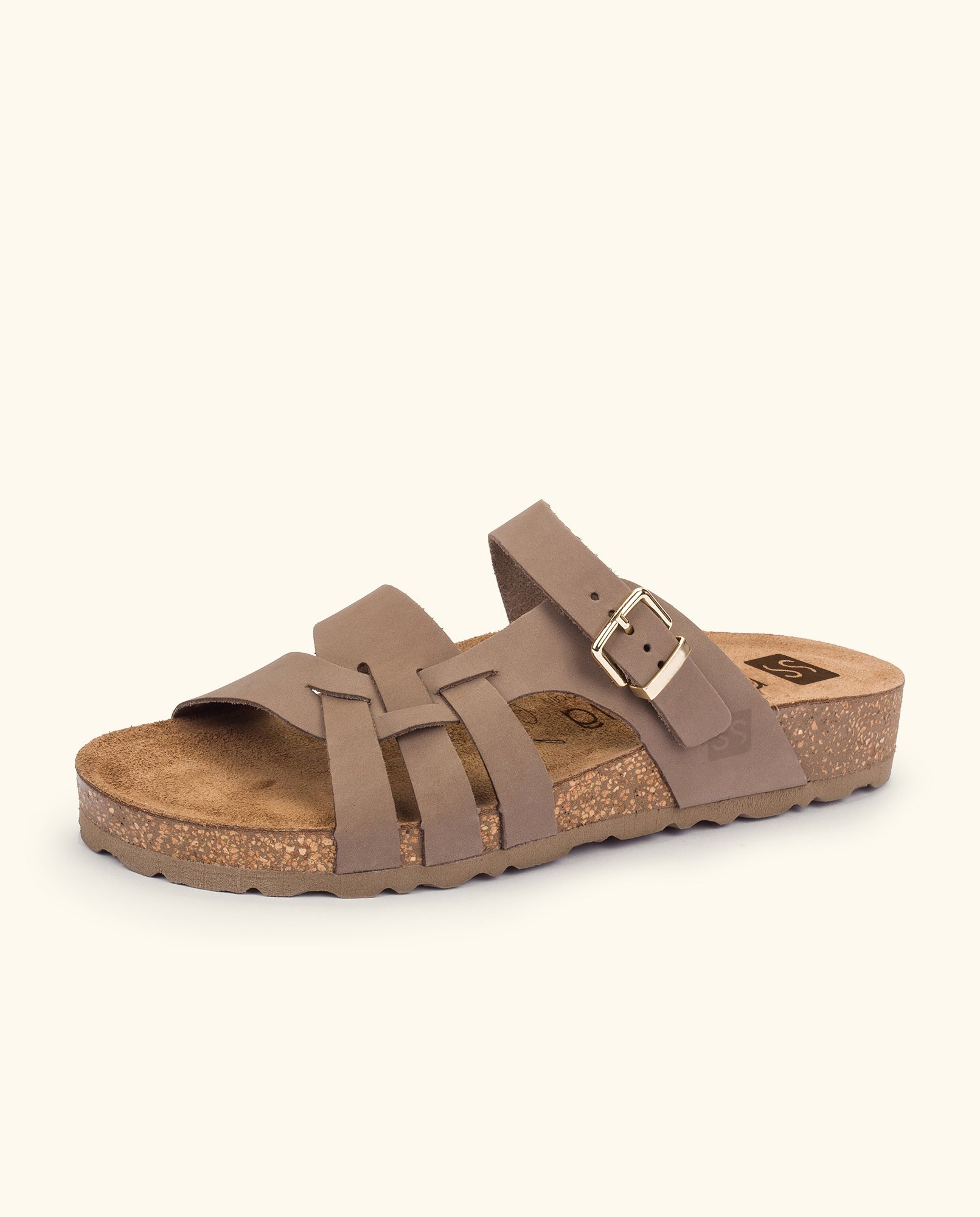 Flat sandal JERBA-090 brown