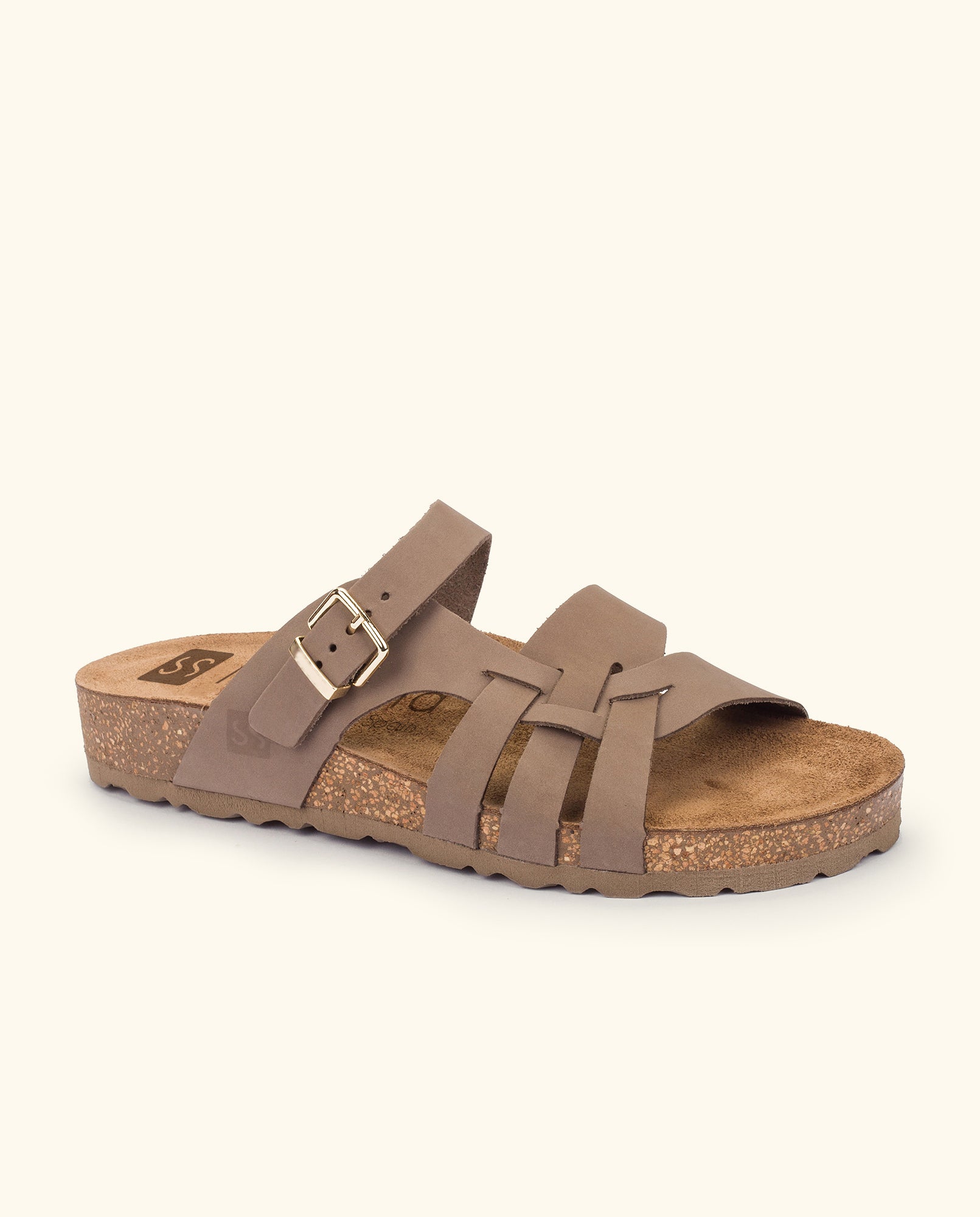 Flat sandal JERBA-090 brown