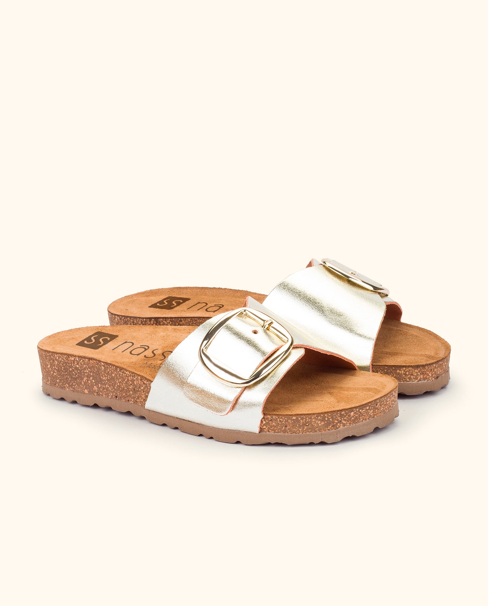 Flat sandal JERBA-114 gold