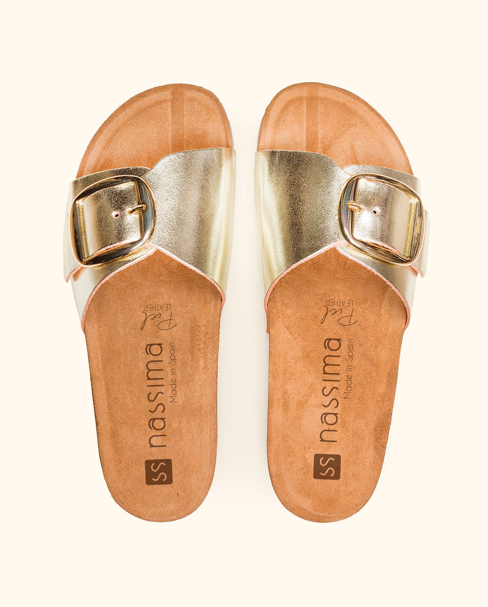 Flat sandal JERBA-114 gold