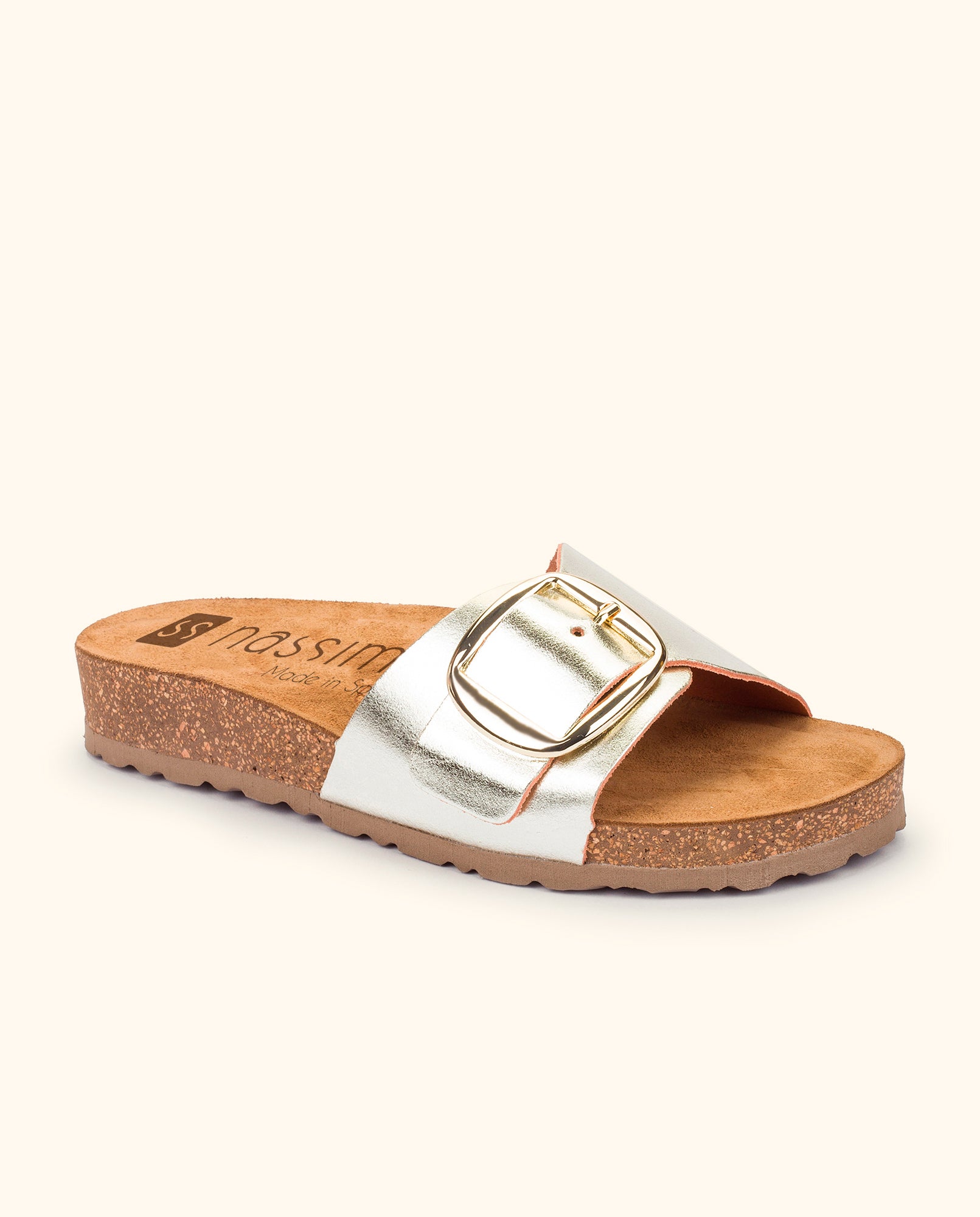 Flat sandal JERBA-114 gold