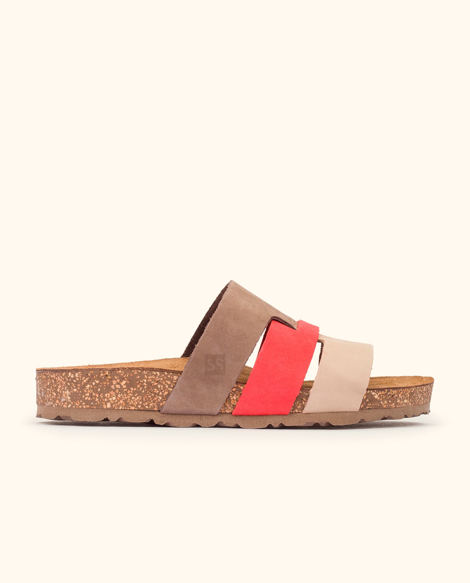 Flat sandal JERBA-116 red