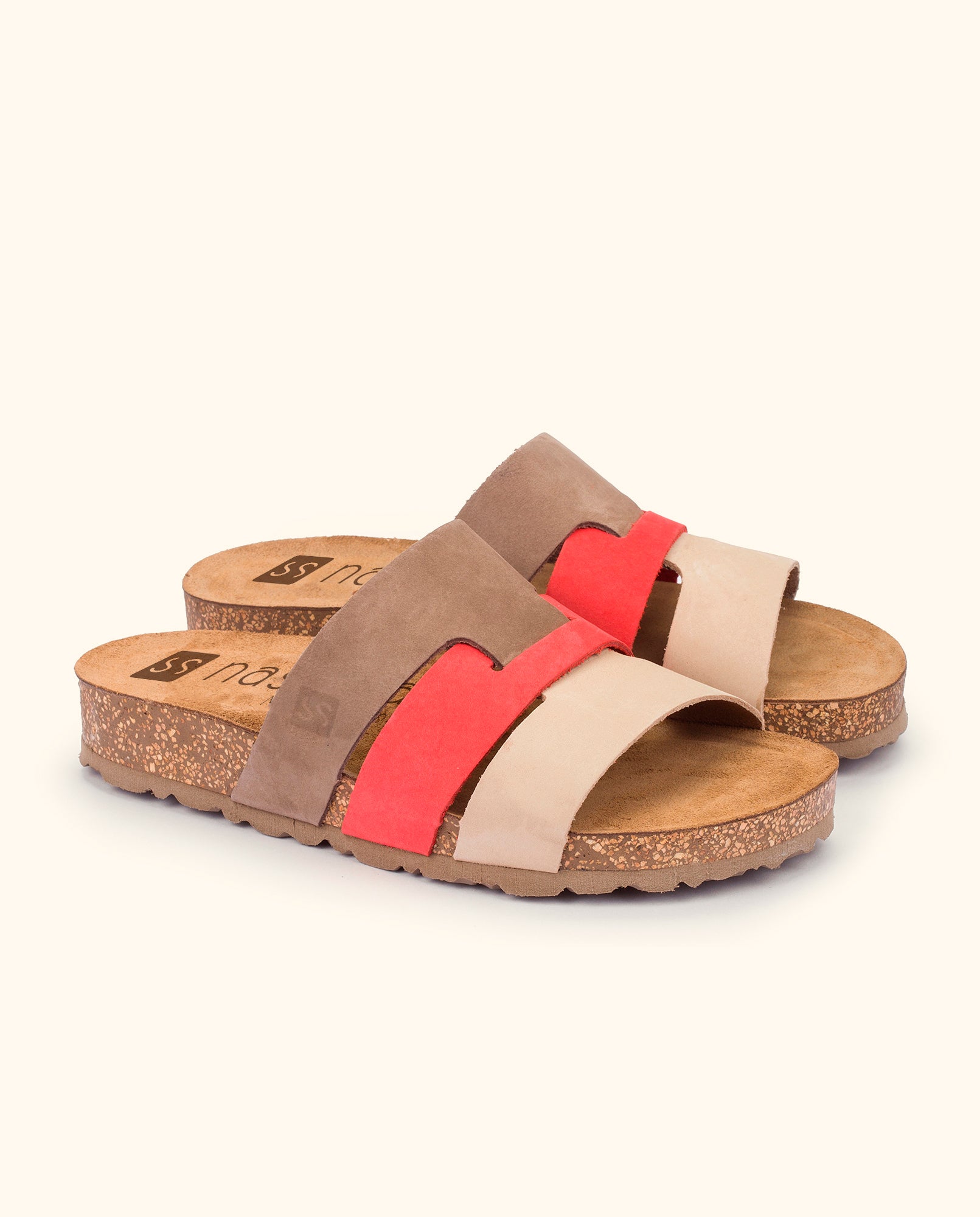 Flat sandal JERBA-116 red