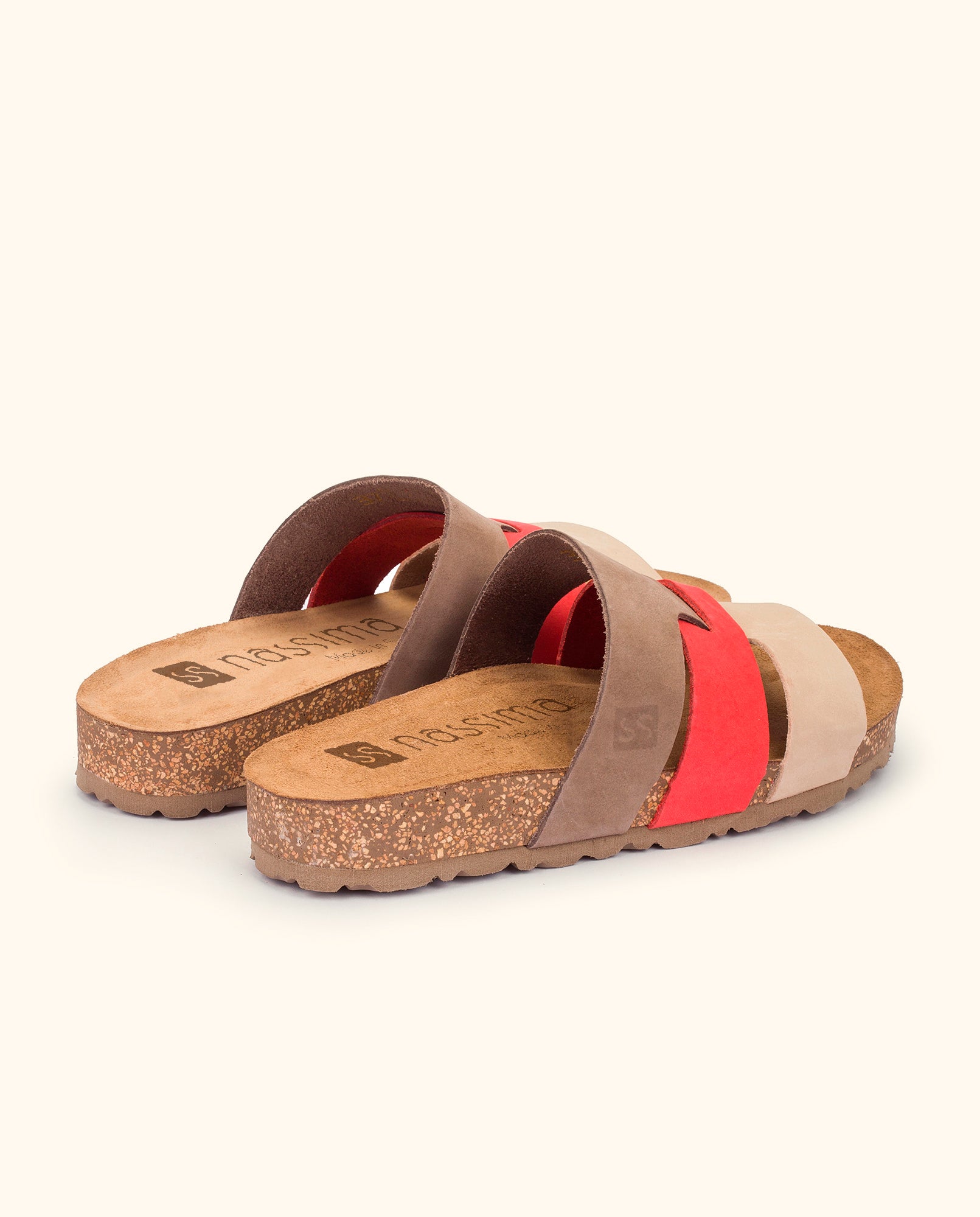 Flat sandal JERBA-116 red