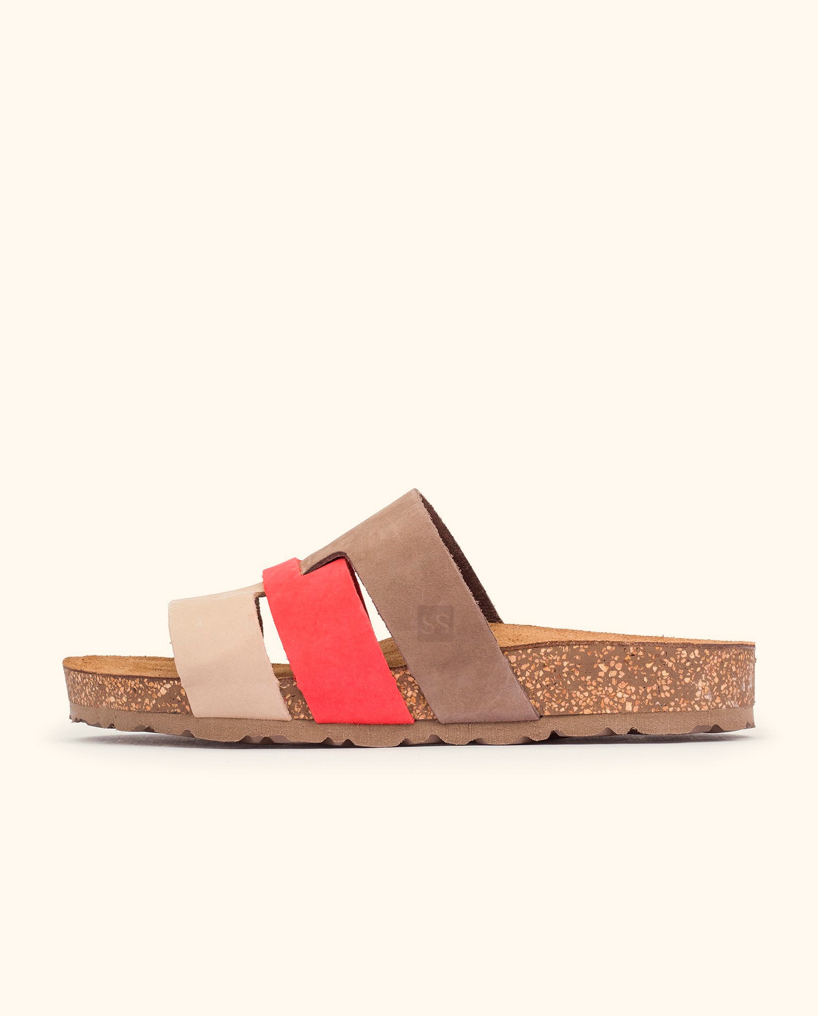 Flat sandal JERBA-116 red