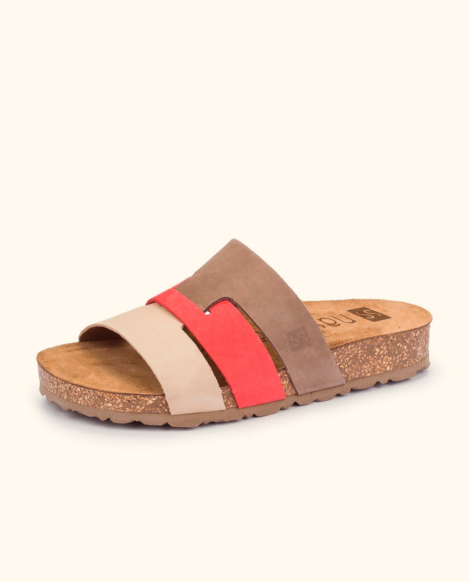 Flat sandal JERBA-116 red