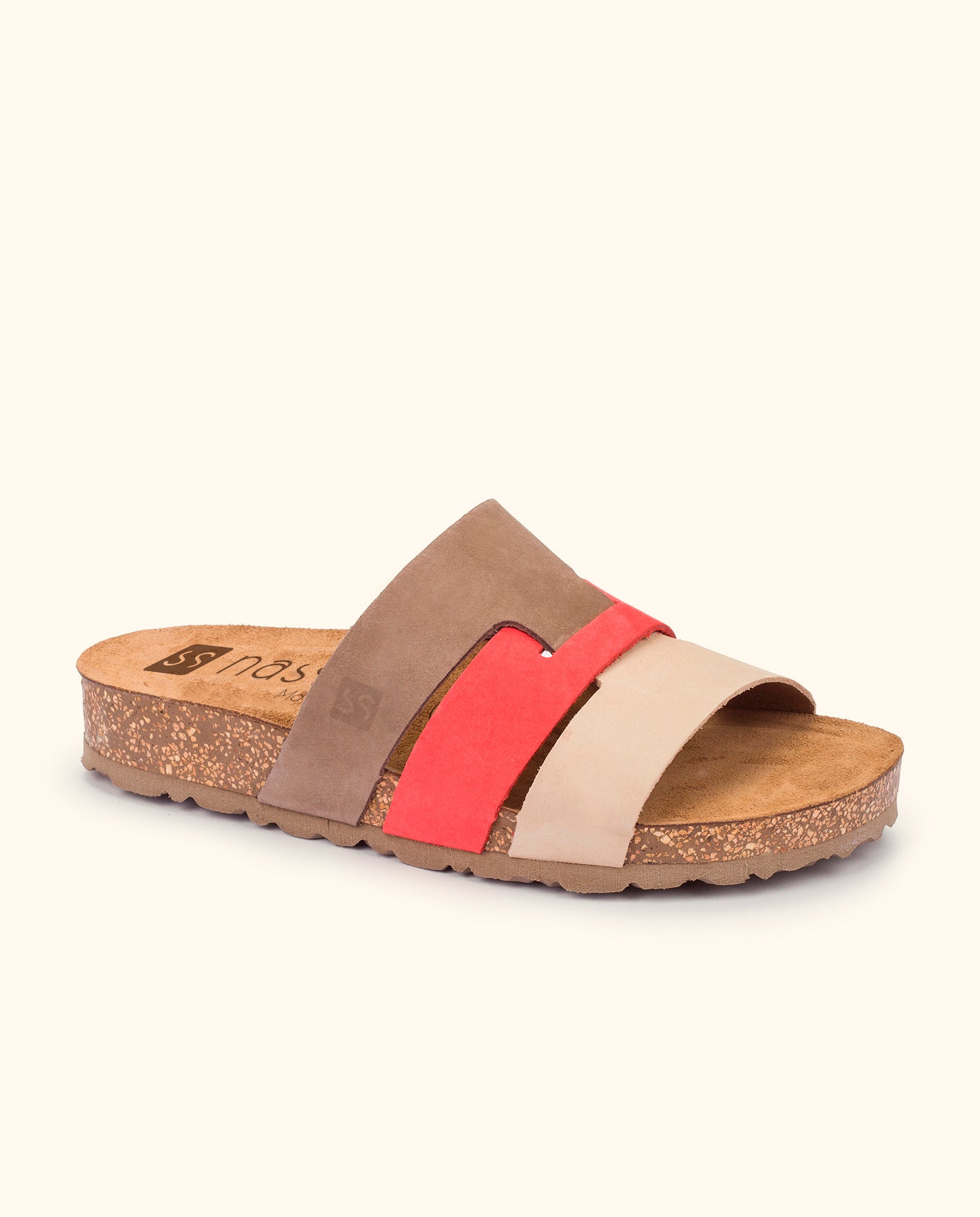 Flat sandal JERBA-116 red