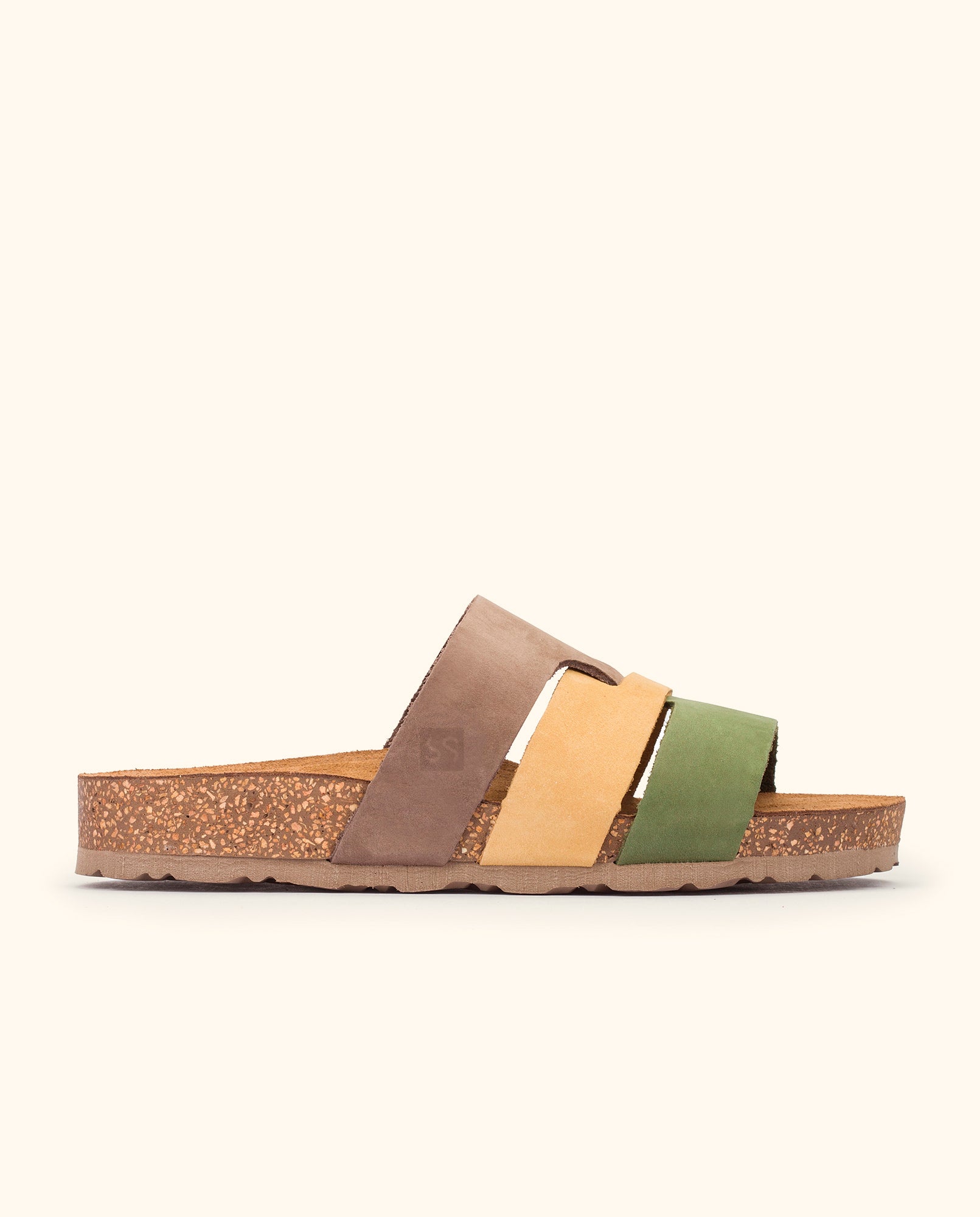 Flat sandal JERBA-116 green