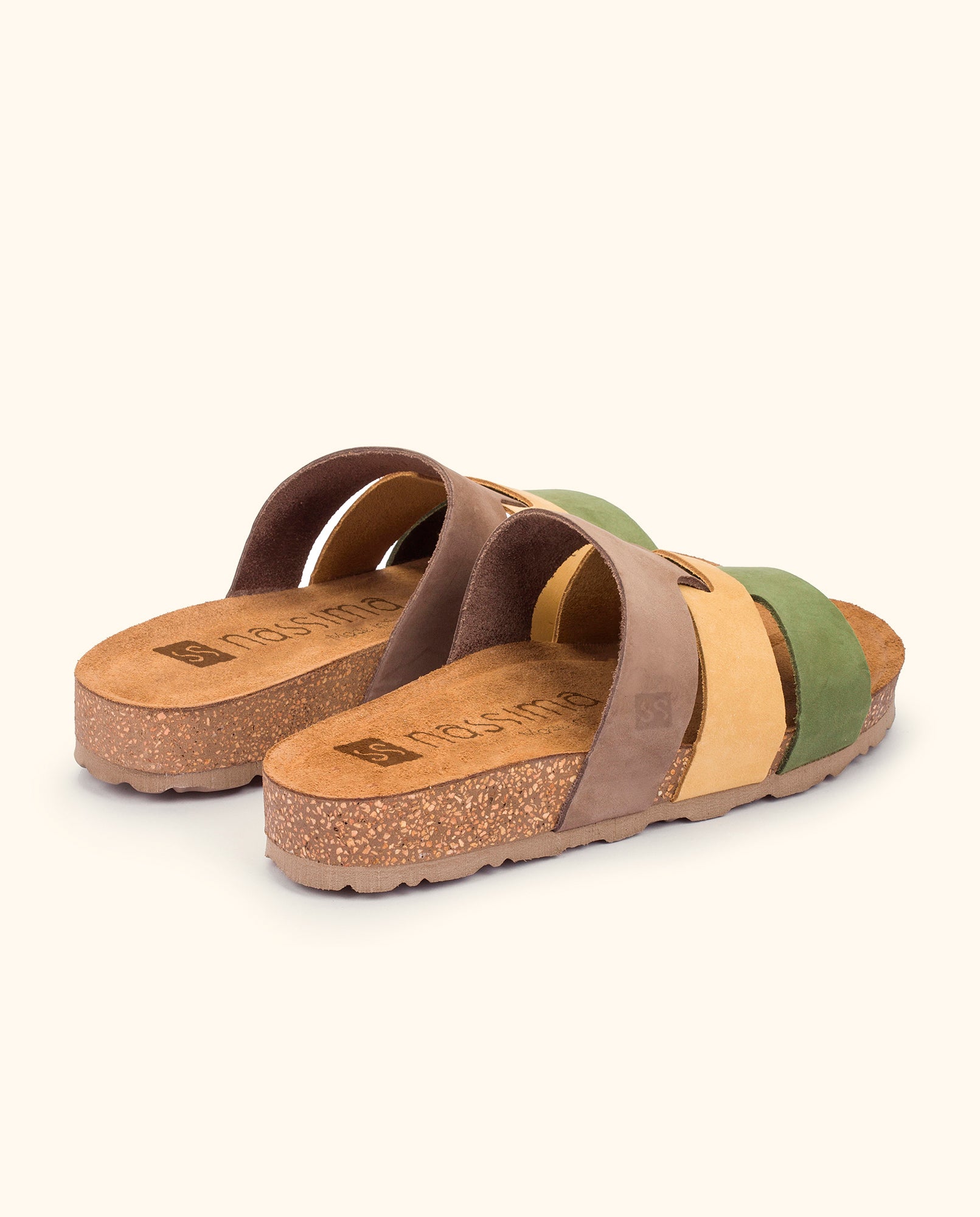 Flat sandal JERBA-116 green