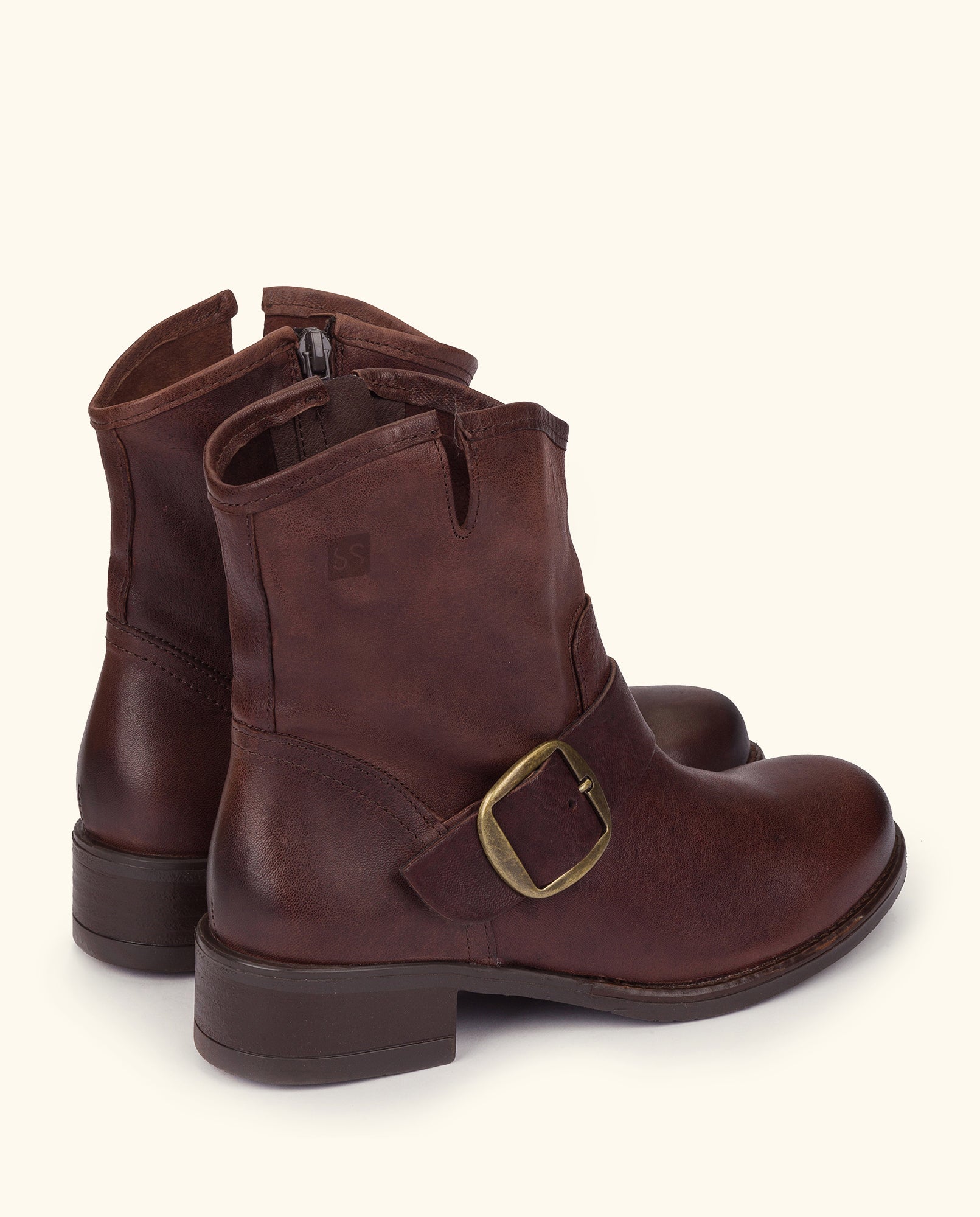 Flat ankle boot MONS-001 brown