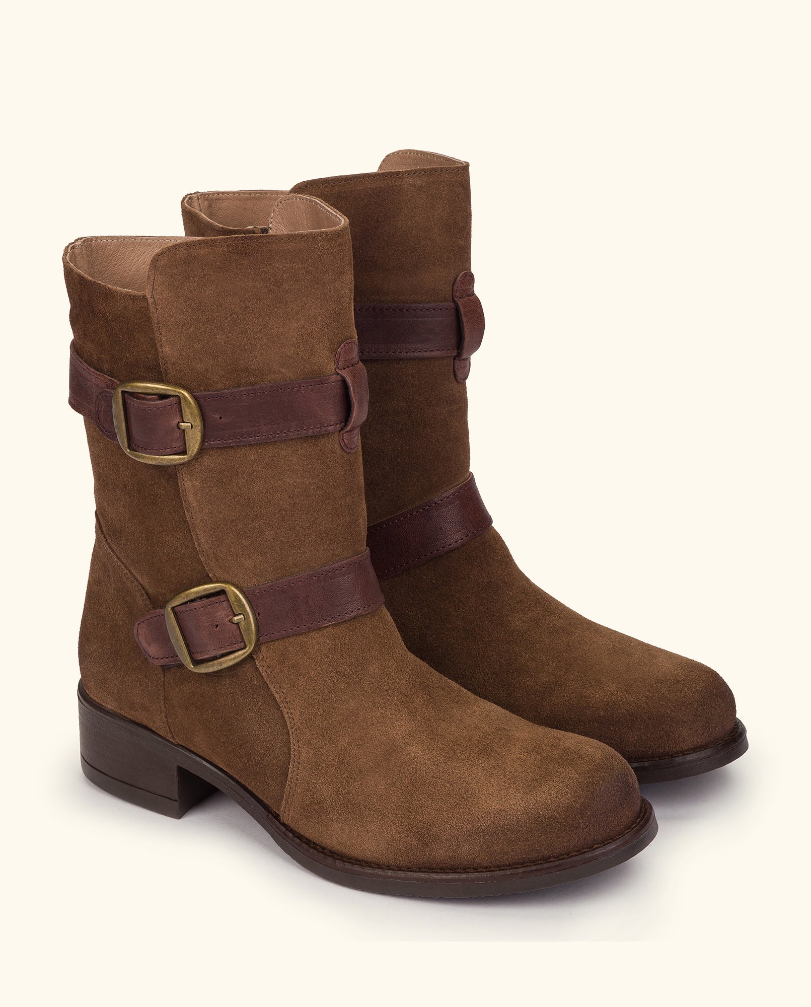 Flat ankle boot MONS-003 brown