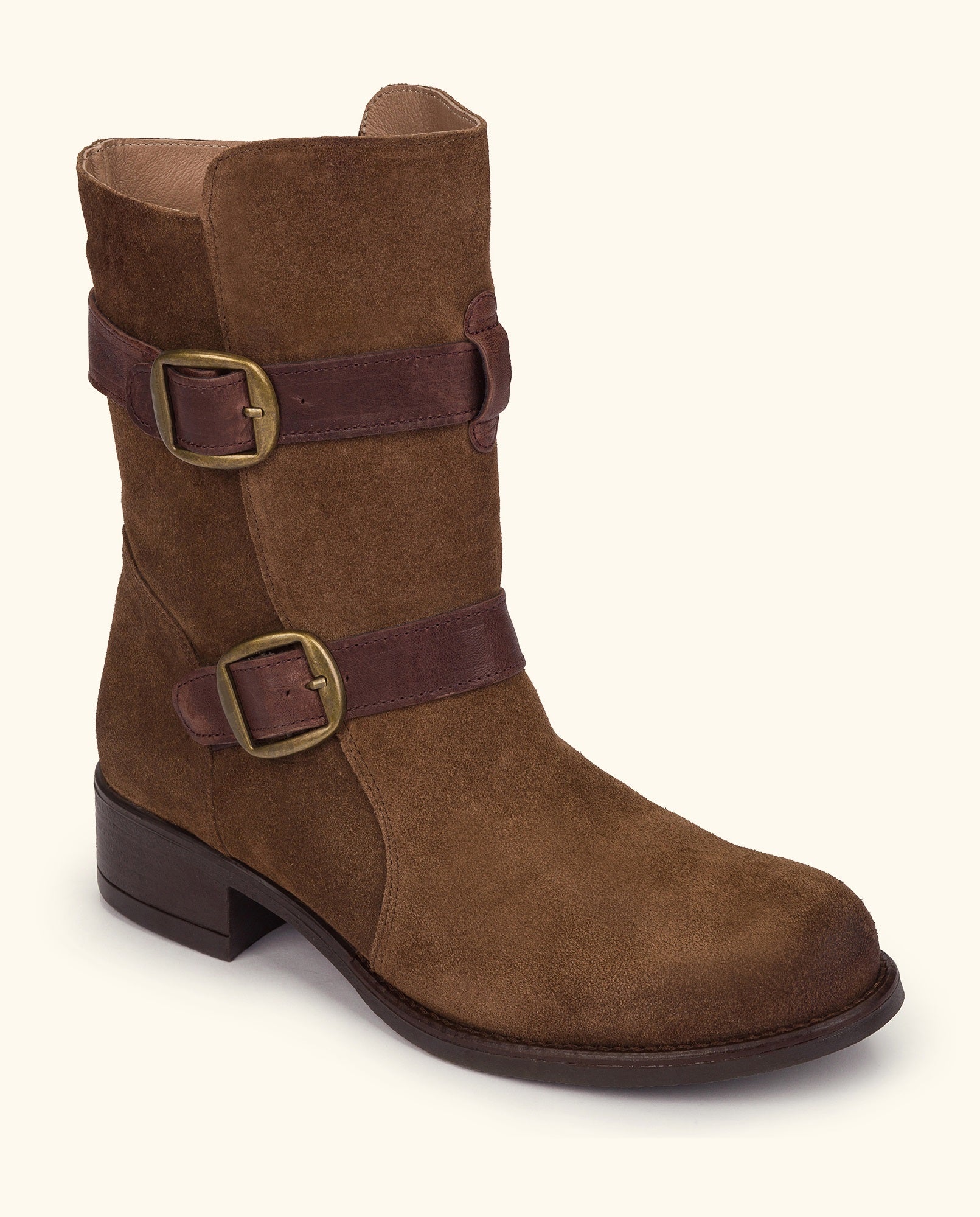 Flat ankle boot MONS-003 brown