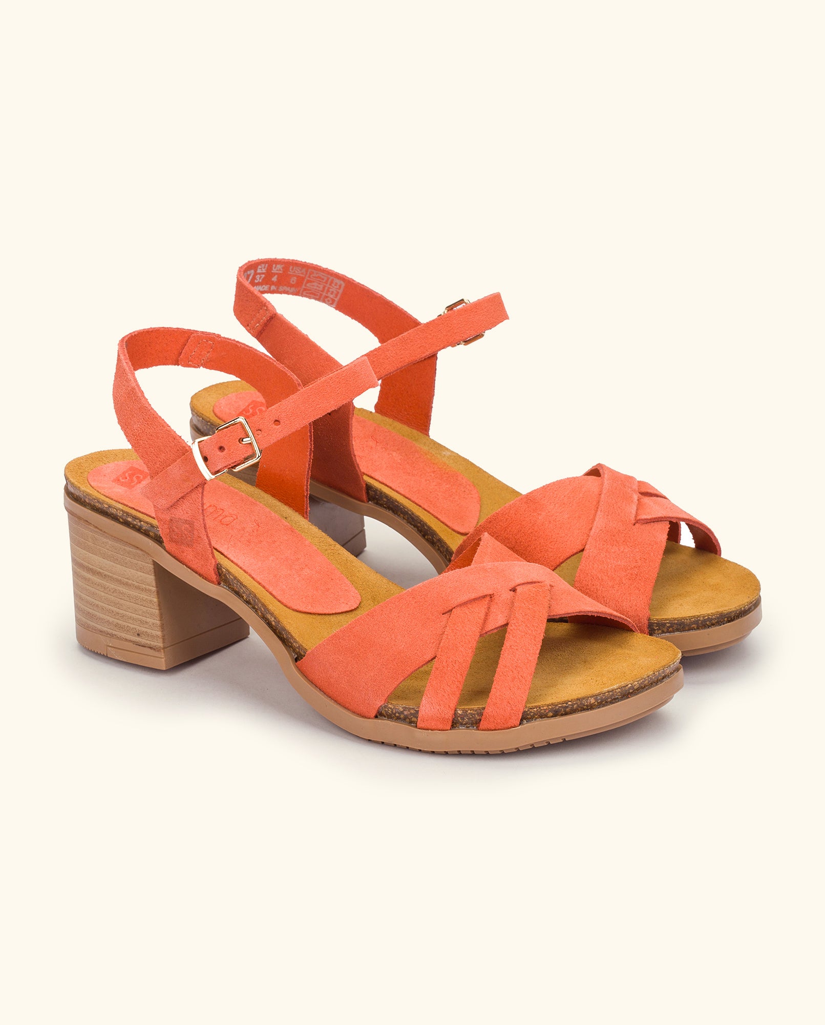 Heeled sandal SOLLER-001 orange