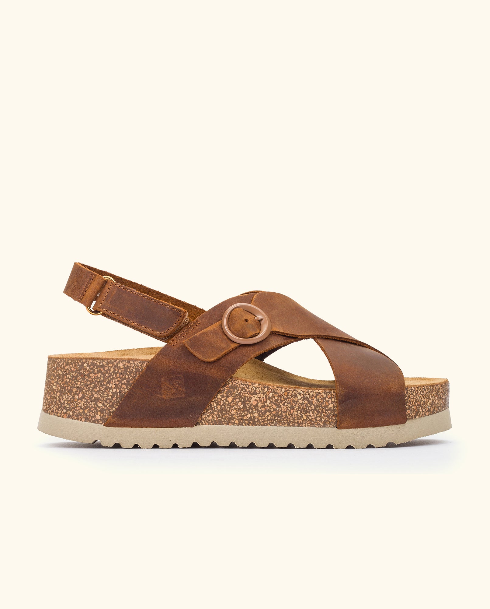 Platform sandal VELEZ-001 brown