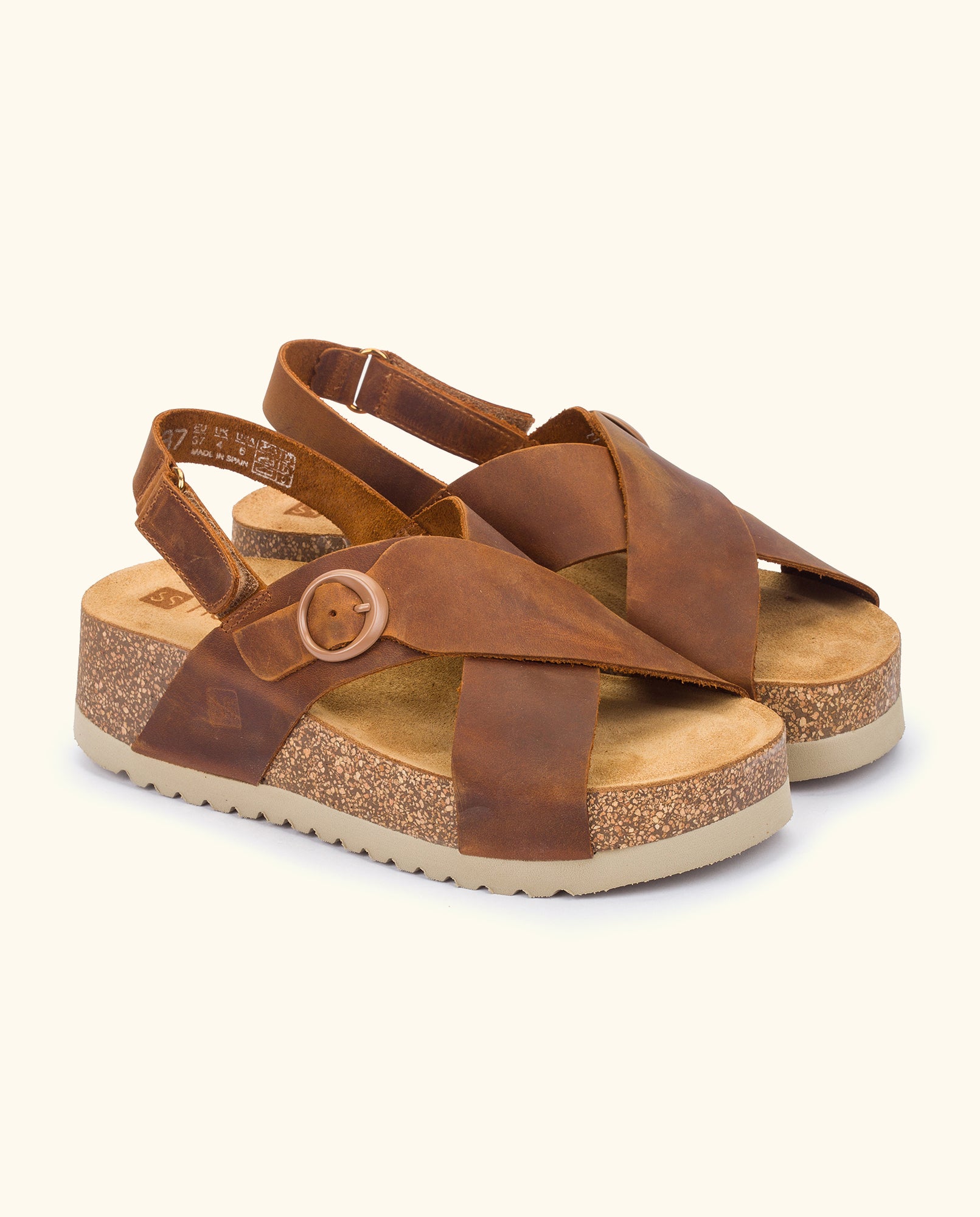 Platform sandal VELEZ-001 brown