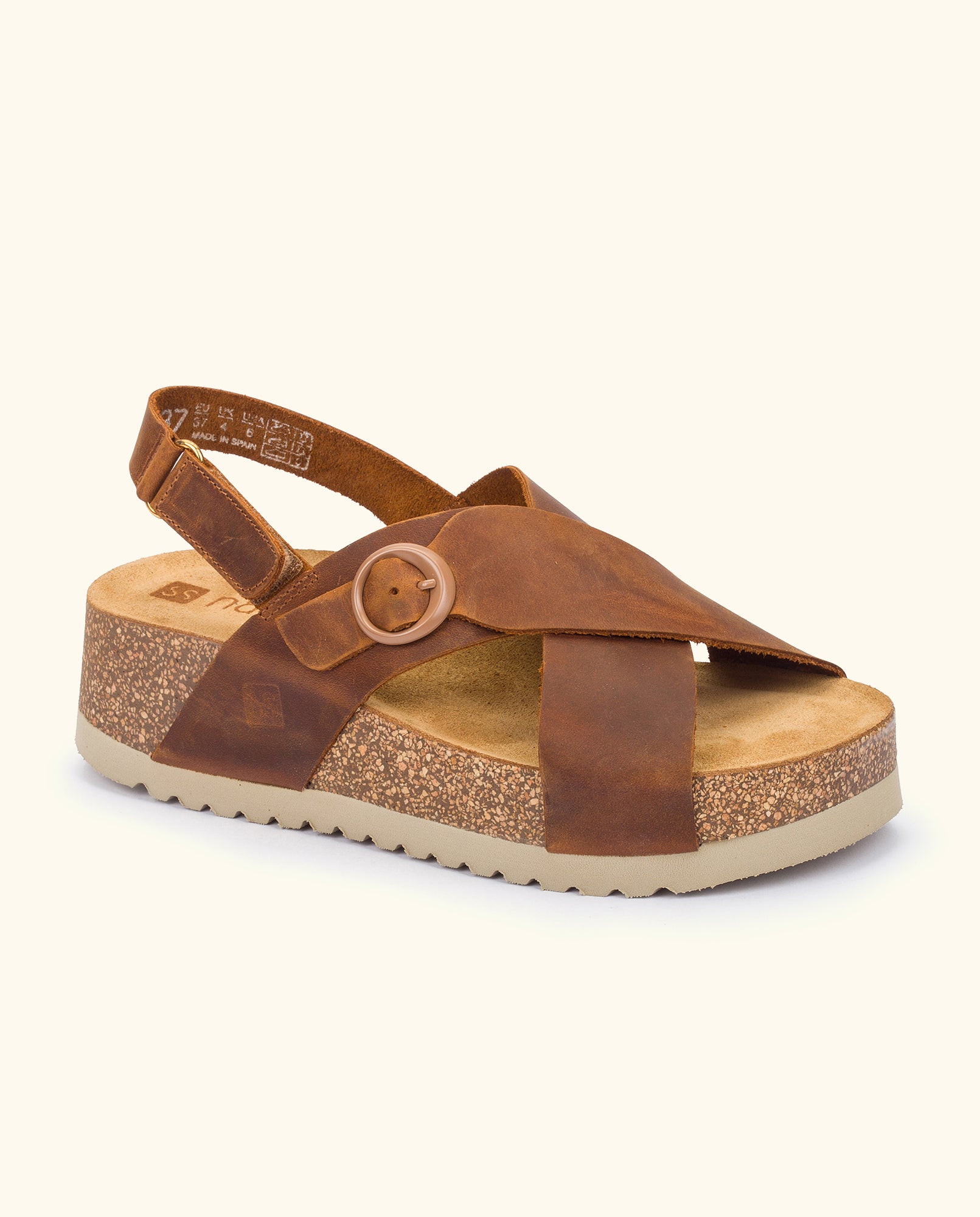 Platform sandal VELEZ-001 brown