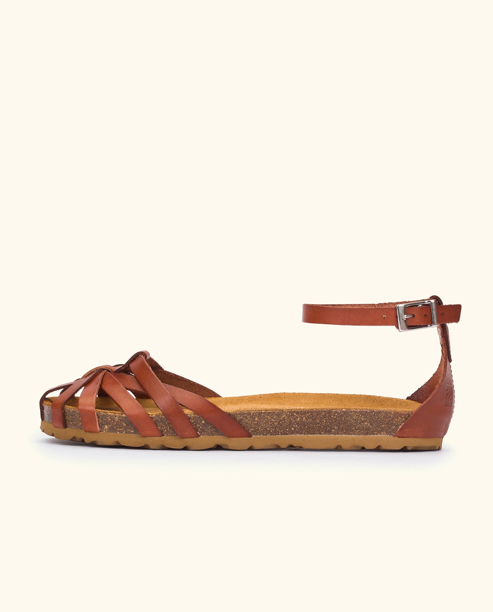 Flat sandal VILLA-011 brown