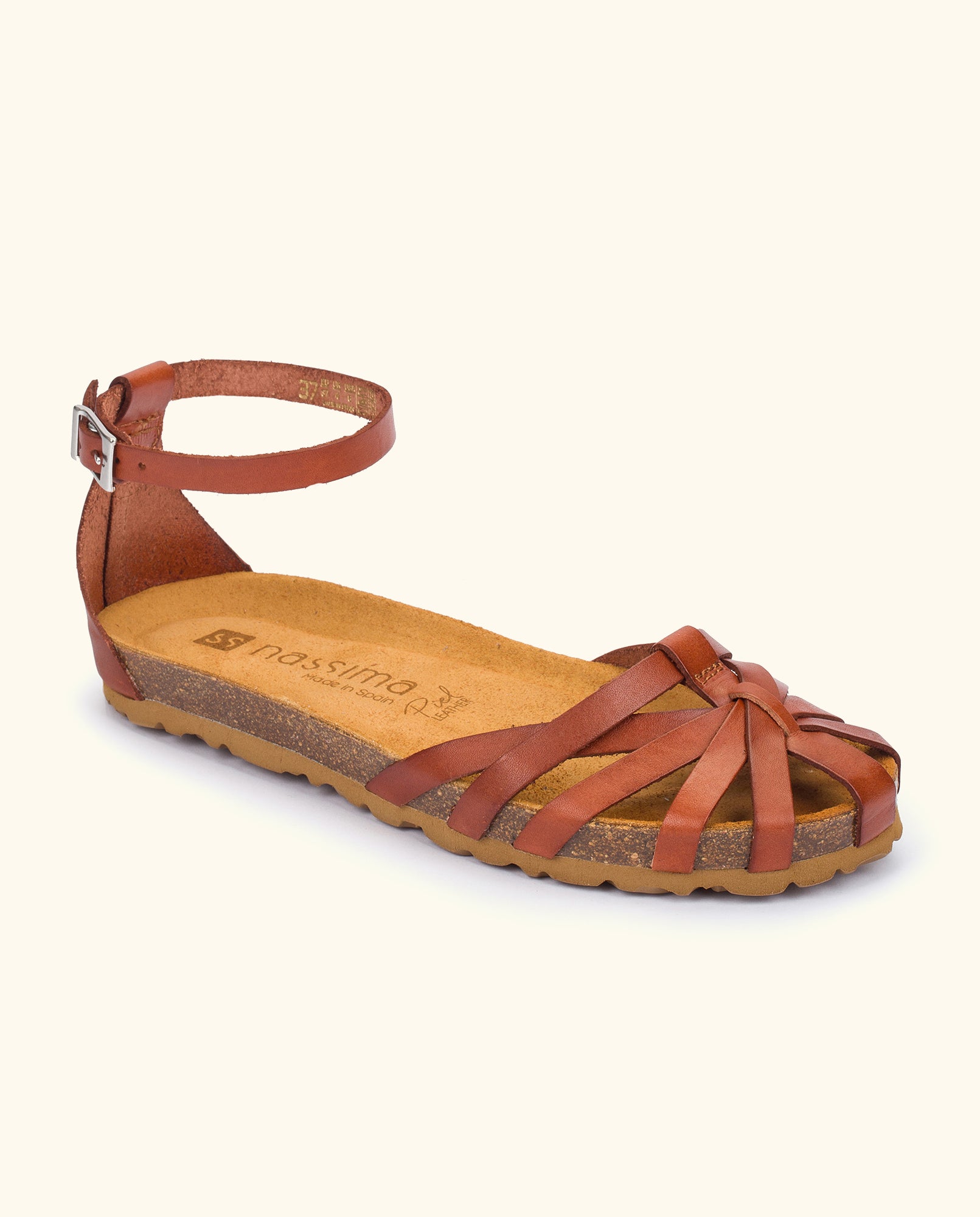 Flat sandal VILLA-011 brown