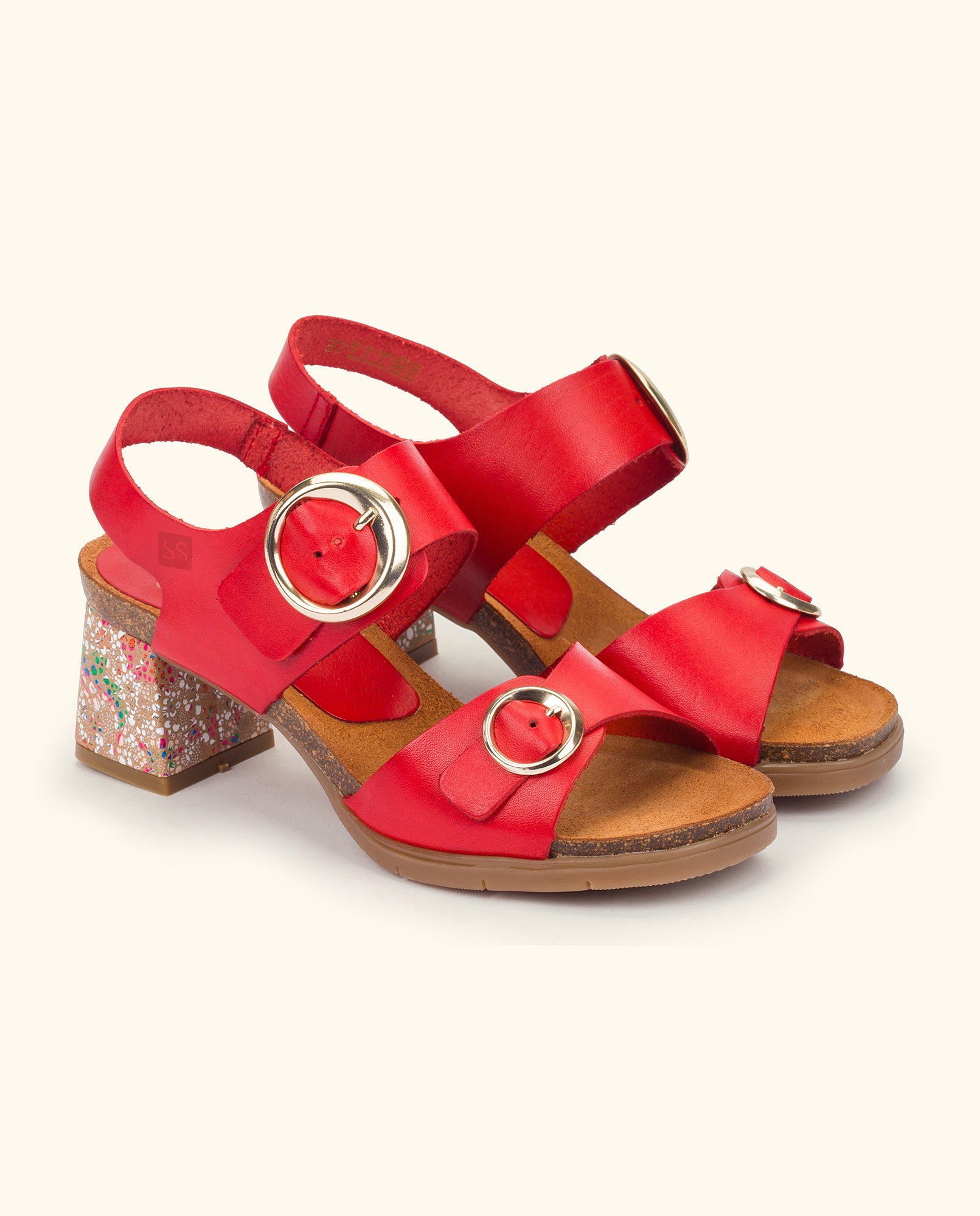 Heeled sandal ZAHARA-011 red