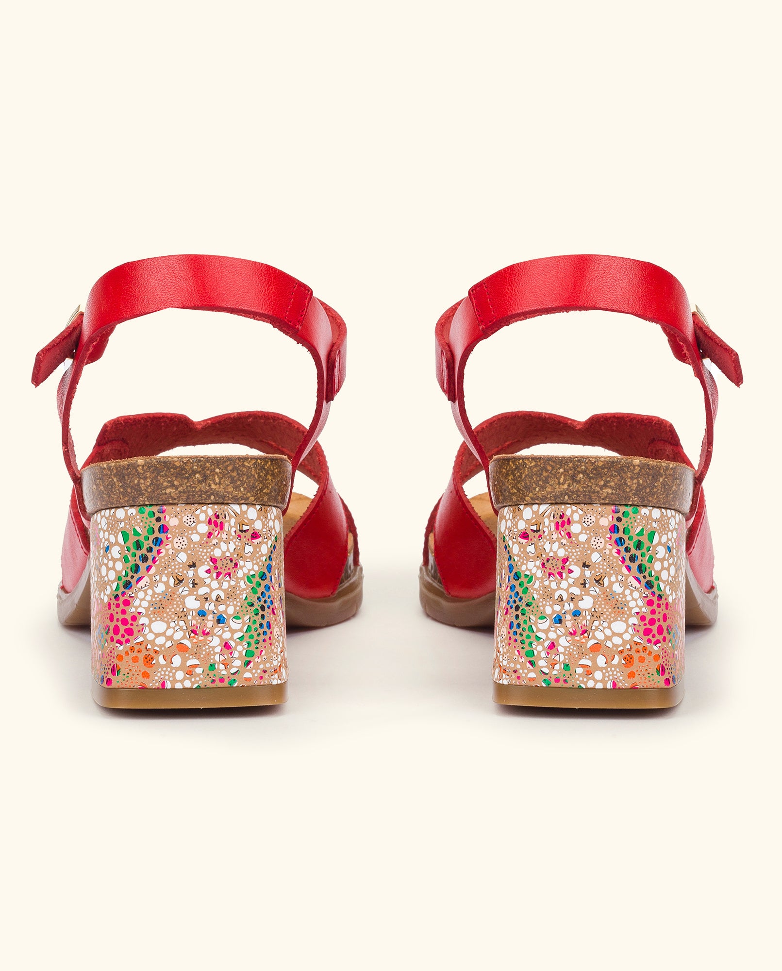 Heeled sandal ZAHARA-013 red