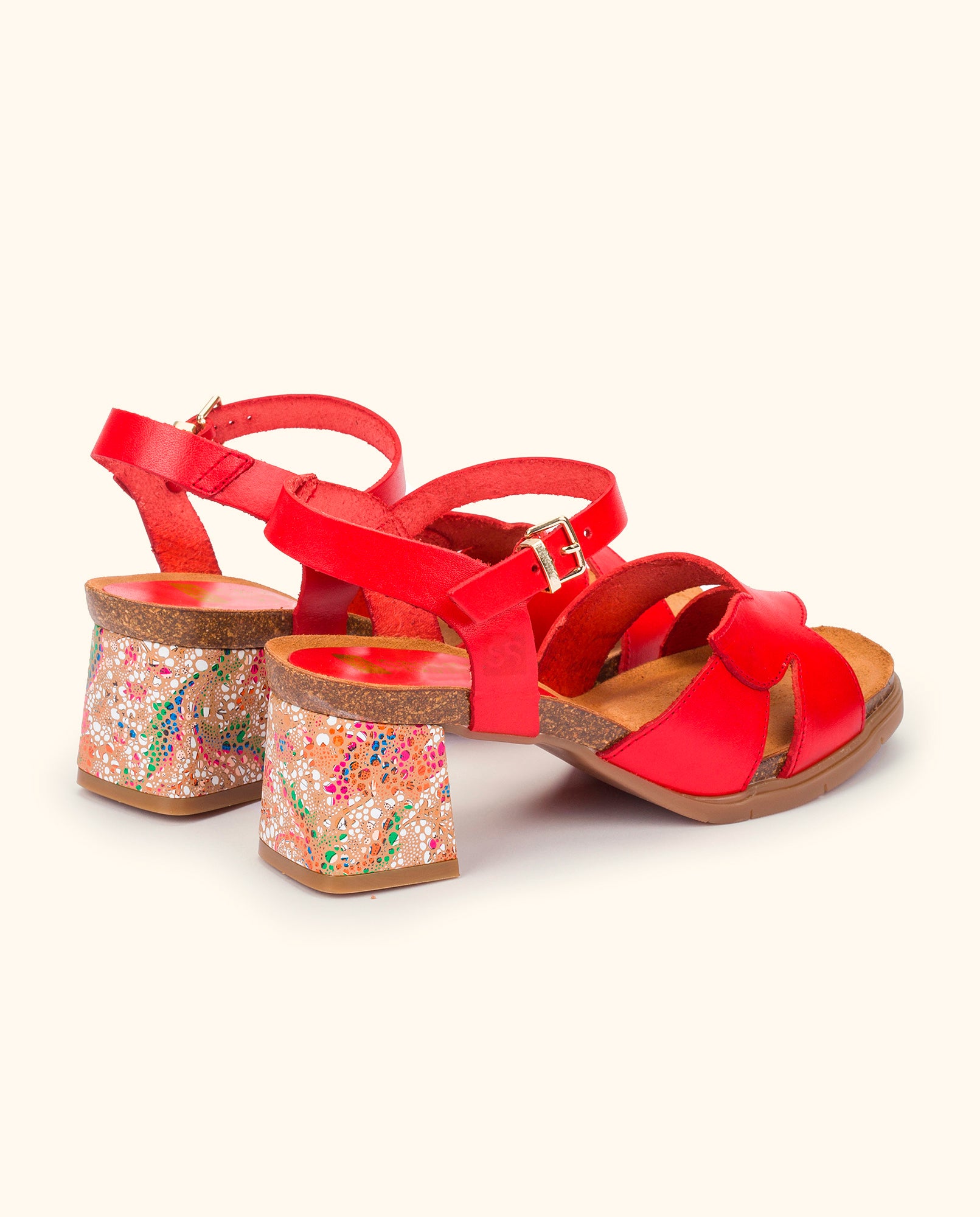 Heeled sandal ZAHARA-013 red