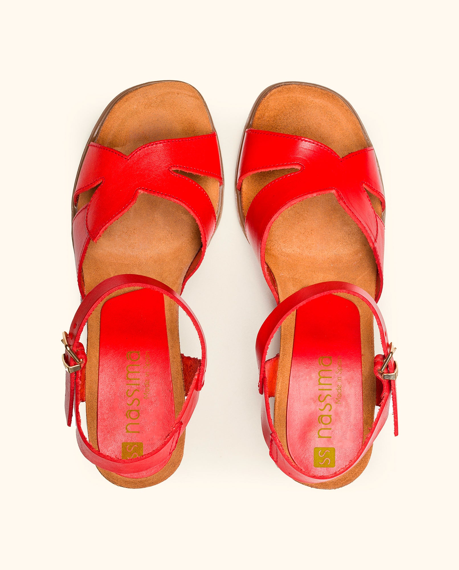 Heeled sandal ZAHARA-013 red